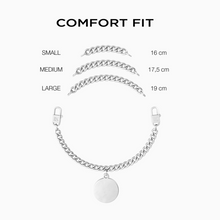 Carica l&#39;immagine nel visualizzatore di Gallery, Bracciale Da Donna In Acciaio Con Catena Rolò &quot;Comfort Fit&quot; Kidult 732003
