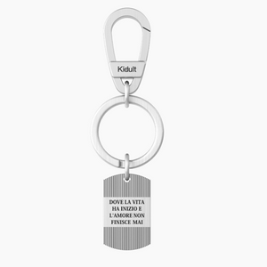 Steel Keyring With Pendant And Family Phrase Kidult 781002