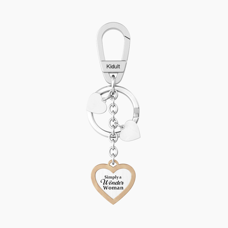 Llavero De Acero Con Colgantes De Corazón Kidult 781009