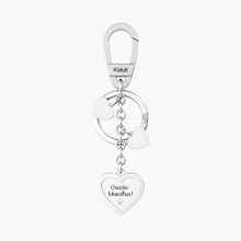 Load image into Gallery viewer, Steel Keyring With Heart Pendants Kidult 781012
