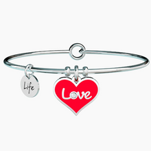 Carica l&#39;immagine nel visualizzatore di Gallery, Bracciale Da Donna Con Ciondolo Cuore Rosso KIdult 731608
