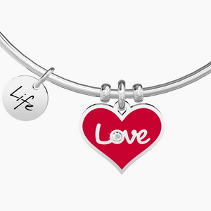 Bracciale Da Donna Con Ciondolo Cuore Rosso KIdult 731608