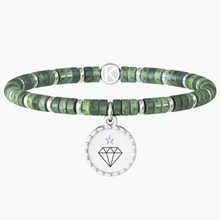Carica l&#39;immagine nel visualizzatore di Gallery, Bracciale Da Donna Con Cilindri In Diaspro Verde Kidult 732008
