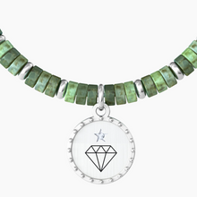 Carica l&#39;immagine nel visualizzatore di Gallery, Bracciale Da Donna Con Cilindri In Diaspro Verde Kidult 732008
