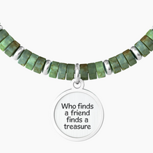 Carica l&#39;immagine nel visualizzatore di Gallery, Bracciale Da Donna Con Cilindri In Diaspro Verde Kidult 732008
