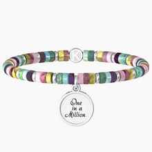 Carica l&#39;immagine nel visualizzatore di Gallery, Bracciale Da Donna Con Cilindri In Pietre Multicolor Kidult 732021
