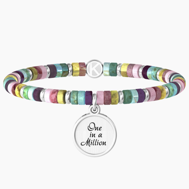 Bracciale Da Donna Con Cilindri In Pietre Multicolor Kidult 732021