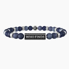 Cargar imagen en el visor de la galería, Pulsera de Hombre con Esferas de Dumortierita Azul Kidult 732048
