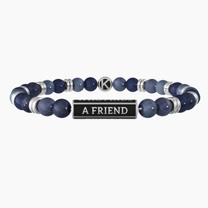 Pulsera de Hombre con Esferas de Dumortierita Azul Kidult 732048
