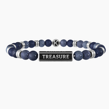 Cargar imagen en el visor de la galería, Pulsera de Hombre con Esferas de Dumortierita Azul Kidult 732048
