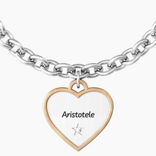 Carica l&#39;immagine nel visualizzatore di Gallery, Bracciale Da Donna In Acciaio Con Ciondolo A Cuore Kidult 732080
