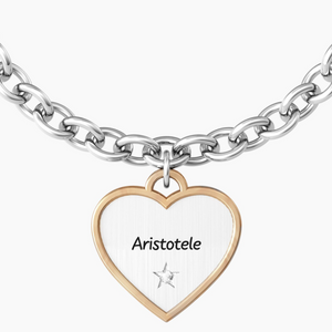 Bracciale Da Donna In Acciaio Con Ciondolo A Cuore Kidult 732080