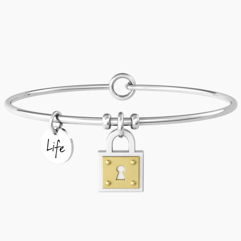 Bracciale Rigido Da Donna Con Ciondolo Lucchetto Kidult 732084