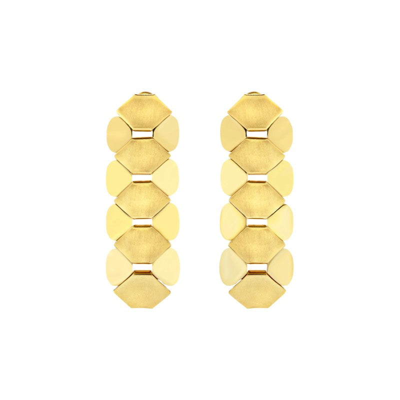 Orecchini da Donna in acciaio dorato Breil Hexagonia TJ3636