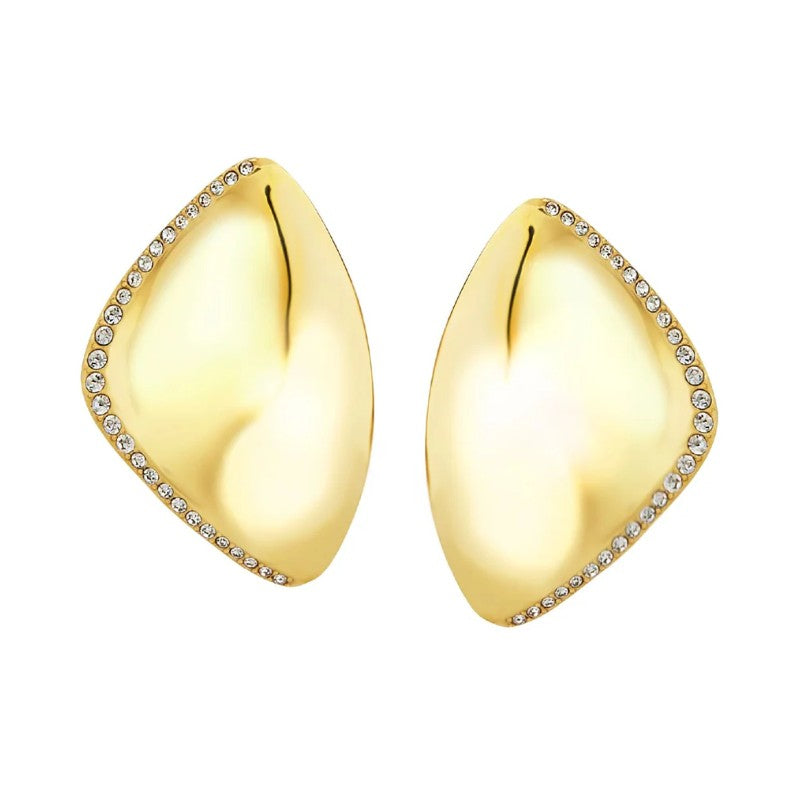 Orecchini da donna in acciaio dorato Breil Retwist TJ3918