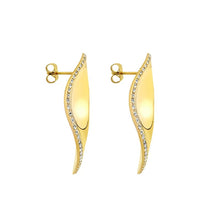 Cargar imagen en el visor de la galería, Orecchini da donna in acciaio dorato Breil Retwist TJ3918
