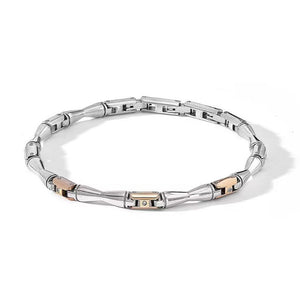 Brazalete de acero para hombre Comete Bamboo UBR 1114