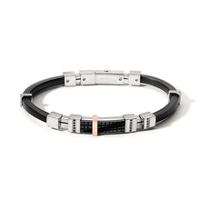 Carica l&#39;immagine nel visualizzatore di Gallery, Bracciale Da Uomo in Acciaio con Caucciù Comete UBR 395
