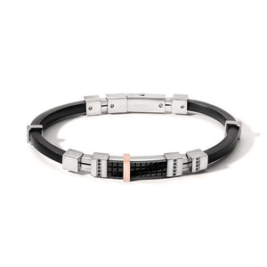 Bracciale Da Uomo in Acciaio con Caucciù Comete UBR 395