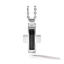 Load image into Gallery viewer, Collana da uomo in acciaio con ciondolo e diamante UGL 338
