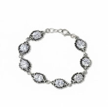 Load image into Gallery viewer, Bracciale maestro riverso in argento 925 con pietre bianche BRED14/B

