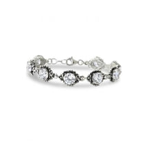 Load image into Gallery viewer, Bracciale maestro riverso in argento 925 con pietre bianche BRED14/B
