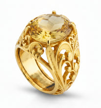 Carica l'immagine nel visualizzatore di Gallery, Anello in Argento LABRIO' con quarzo giallo citrino 2060/G
