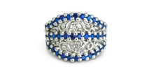Carica l&#39;immagine nel visualizzatore di Gallery, Anello La Bella Stagione in Argento 925 Maestro Riverso AnSt01/Blu misura 16
