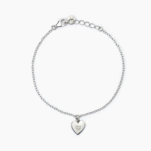 Pulsera niña plata con corazoncito TVB Mabina 533778