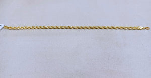 Pulsera De Cuerda De Oro Amarillo De 18 Quilates (750)