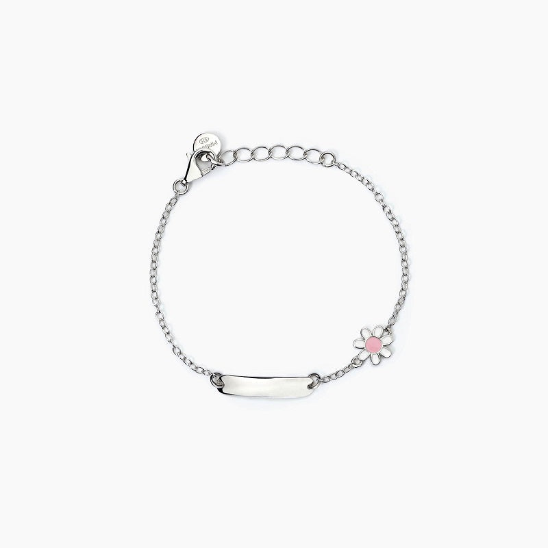 Bracciale bimba personalizzabile in argento con margherita DAISY Mabina 533797