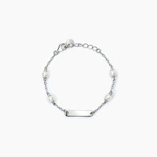 Carica l&#39;immagine nel visualizzatore di Gallery, Bracciale bimba personalizzabile in argento con perle BABY Mabina 533784
