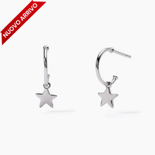 Carica l&#39;immagine nel visualizzatore di Gallery, Orecchini bimba in argento con cerchio e stellina STELLA STELLINA Mabina 563694
