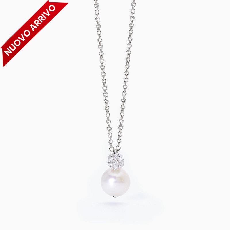 Collana da donna in argento con perla coltivata FIOR FIORE Mabina 553546