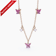 Carica l'immagine nel visualizzatore di Gallery, Collana da donna in argento rosato con zirconi SECRET GARDEN Mabina 553529
