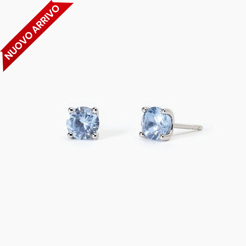 Orecchini da donna in argento con acquamarina sintetica SHINY Mabina 563740