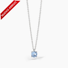 Carica l&#39;immagine nel visualizzatore di Gallery, Collana da donna in argento con acquamarina sintetica SHINY 553672
