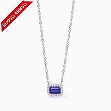 Carica l&#39;immagine nel visualizzatore di Gallery, Collana da donna in argento con zaffiro sintetico COOL OR RÉTRO? Mabina 553596
