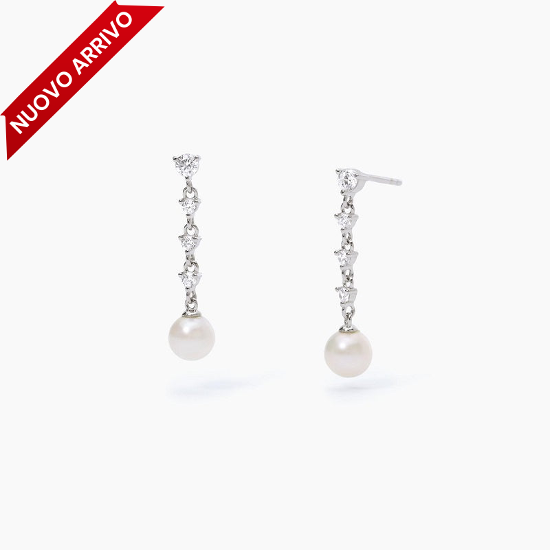 Orecchini da donna con perle coltivate LONG NIGHT Mabina 563549