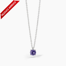 Carica l&#39;immagine nel visualizzatore di Gallery, Collana da donna in argento con zircone viola SHINY Mabina 553673
