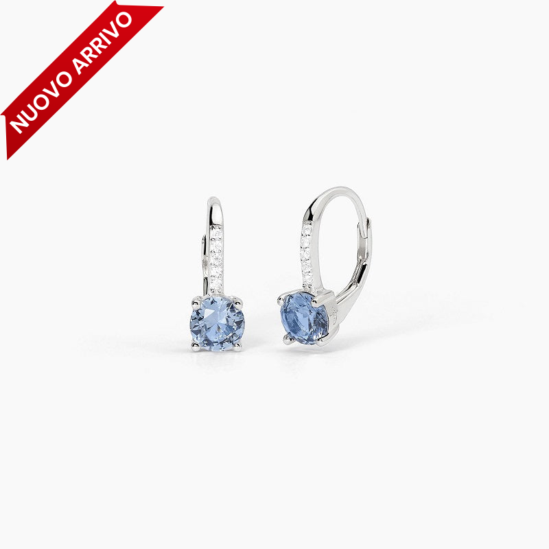 Orecchini da donna in argento con acquamarina sinteticaI SABEL Mabina 563725