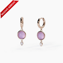 Carica l&#39;immagine nel visualizzatore di Gallery, Orecchini da donna con pendente in giada lavanda COLETTE Mabina 563587
