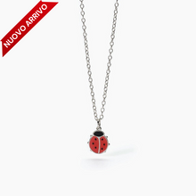 Load image into Gallery viewer, Silver girl necklace with ladybug FORTUNELLA Mabina 553618
