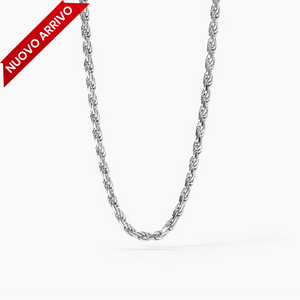 Collana da uomo in argento con catena corda EVERY DAY Mabina 553630