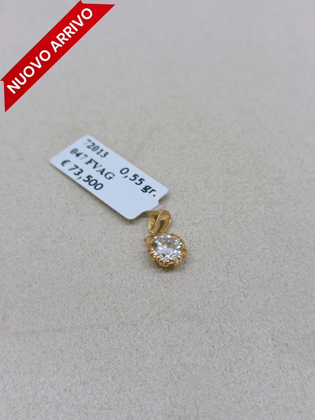 18 Kt (750) Yellow Gold Light Point with Zircon