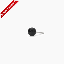 Load image into Gallery viewer, MONOMANIA Mabina 563702 men&#39;s silver earring with black agate
