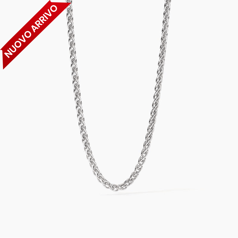 Collana da uomo in argento con catena spiga EVERY DAY Mabina 553631