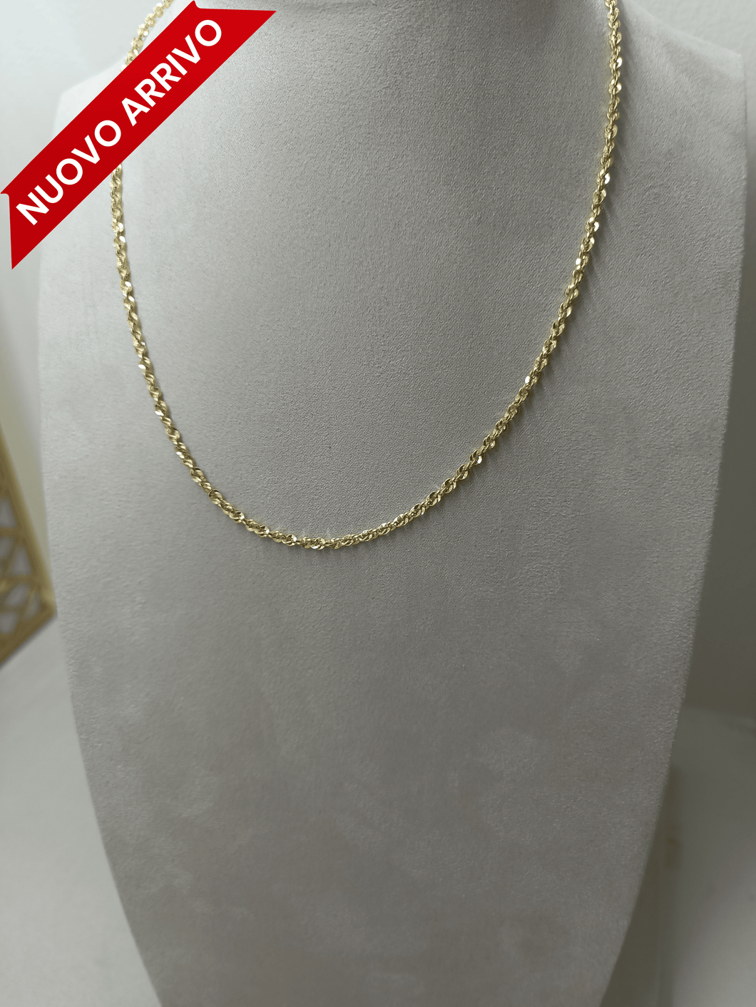 18KT GOLD Yellow gold rope chain cm. 45 weight g.2.7