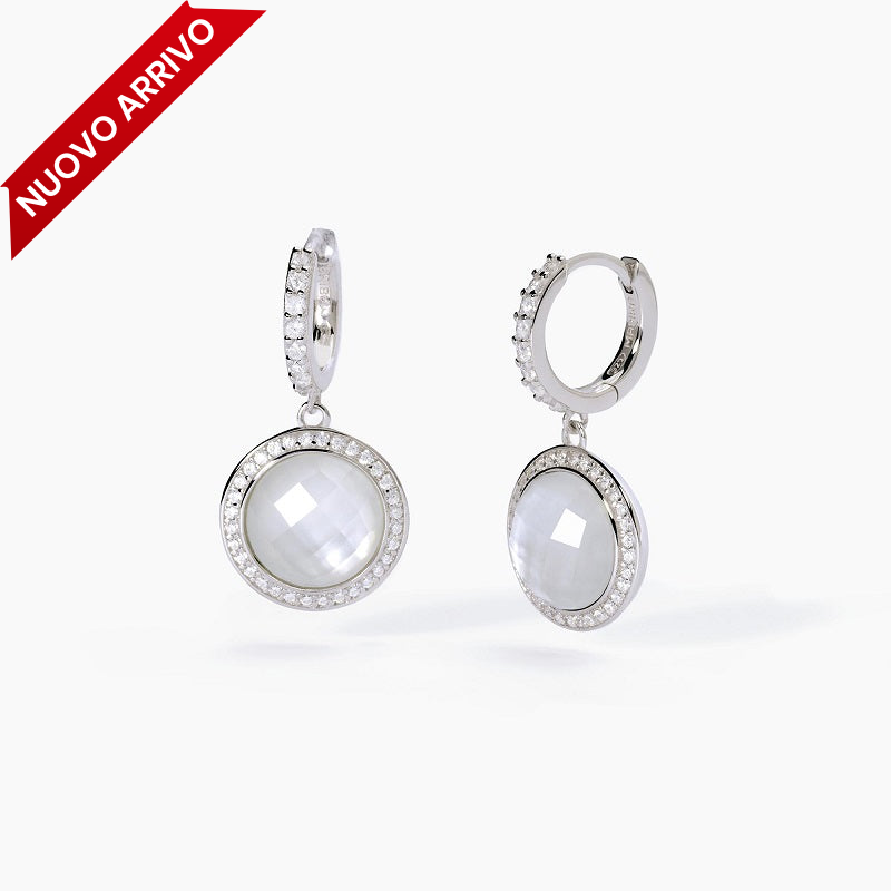 Orecchini da donna in argento con pendente in madreperla DIVA Mabina 563585