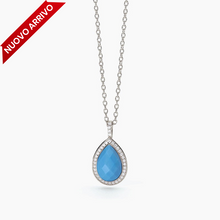 Carica l&#39;immagine nel visualizzatore di Gallery, Collana da donna in argento con turchese DIVA Mabina 553532
